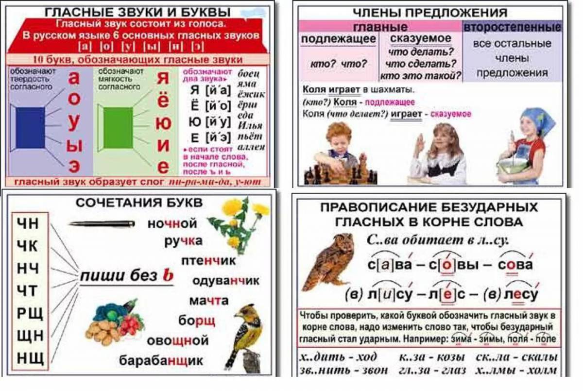 Русский язык 1 класс картинки