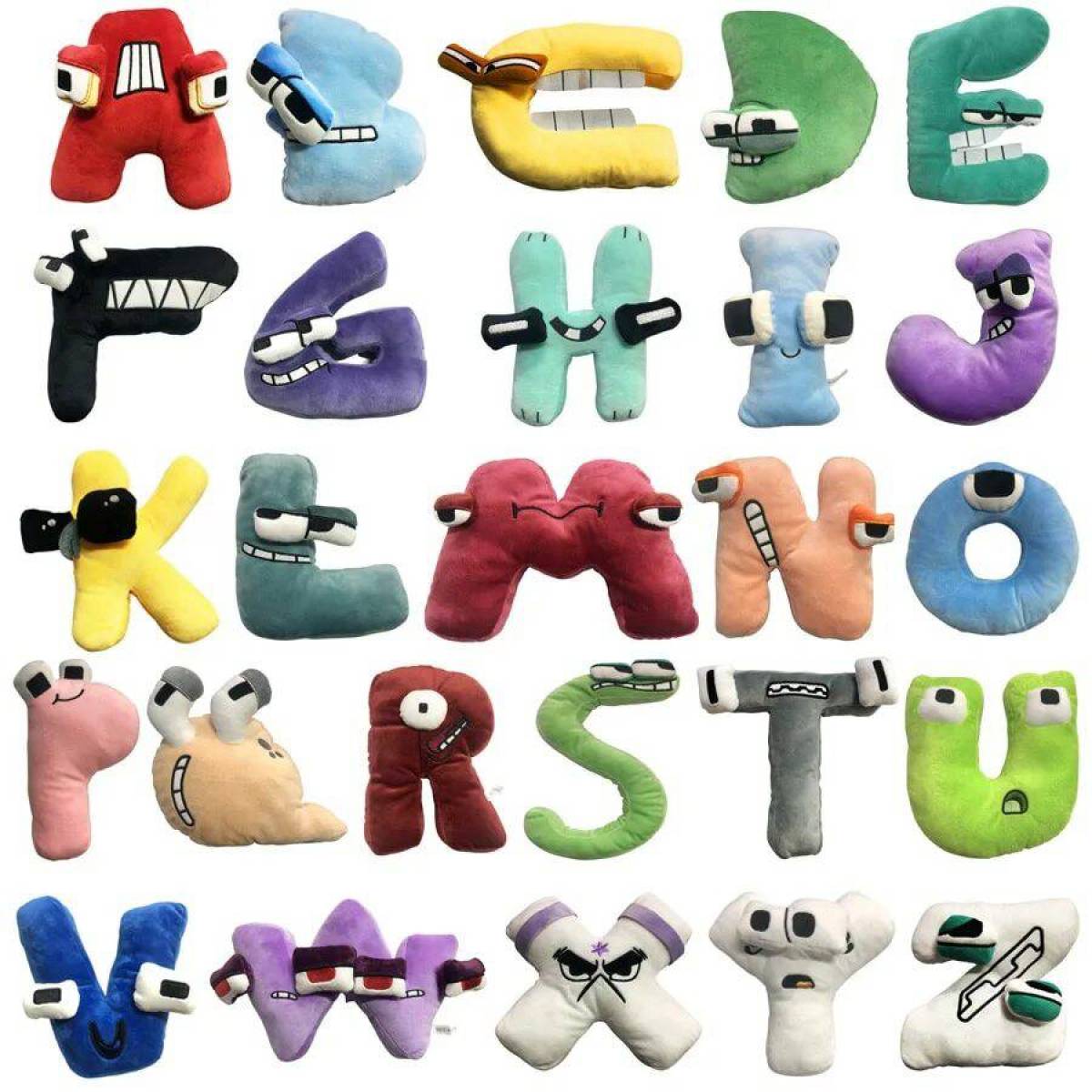 Плюшевые буквы. Alphabet Lore Plush Toys. Алфавит ЛОР мягкие игрушки. Буквы в игрушках. Алфавит Лоре мягкая игрушка.