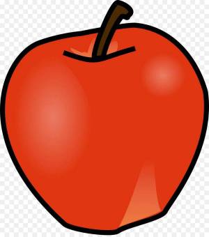 Раскраска яблоко для детей #3 #28302