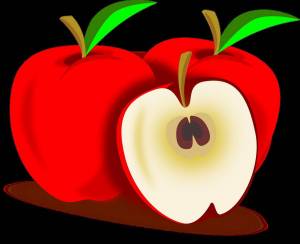 Раскраска яблоко для детей #6 #28305
