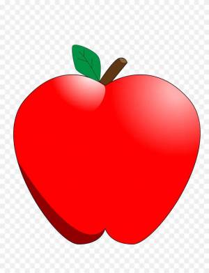 Раскраска яблоко для детей #16 #28315