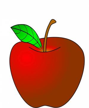 Раскраска яблоко для детей #35 #28334