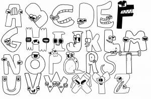 Раскраска alphabet lore #4 #30597