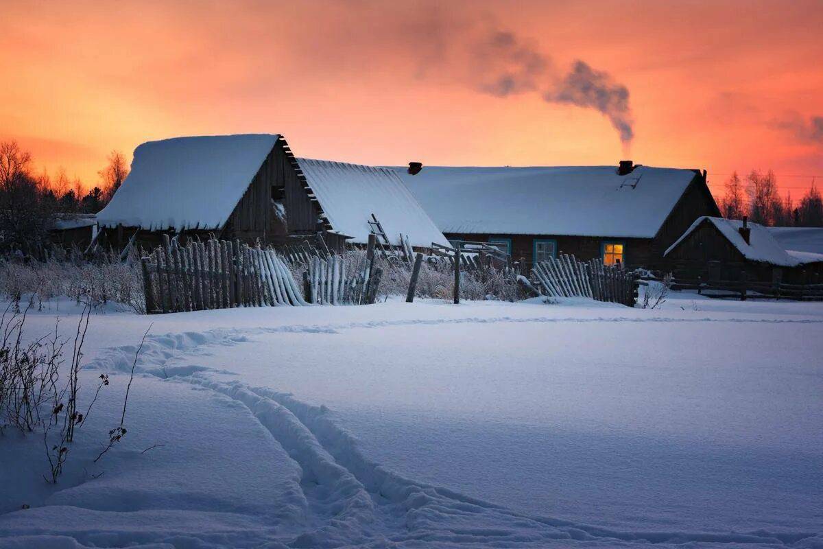 Заснеженная деревня