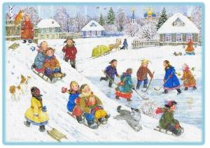 Раскраска зимние забавы для детей 3 4 #22 #316210