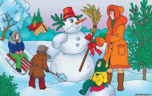 Раскраска зимние забавы для детей 3 4 #33 #316221