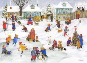 Раскраска зимние забавы для детей в детском саду #10 #316236