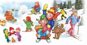 Раскраска зимние игры для детей #34 #316337
