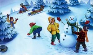 Раскраска зимние игры и забавы #14 #316355