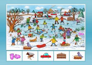 Раскраска зимние игры и забавы для детей 4 5 лет #25 #316444