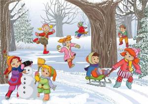 Раскраска зимние игры и забавы для детей 4 5 лет #28 #316447