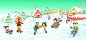 Раскраска зимние игры и забавы для детей 4 5 лет #37 #316456