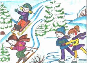 Раскраска зимние каникулы для детей #2 #316459