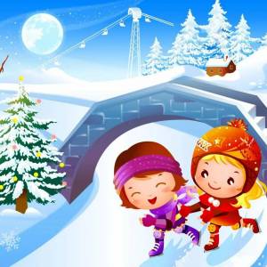 Раскраска зимние каникулы для детей #37 #316494