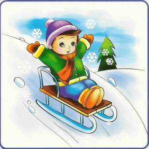 Раскраска зимние развлечения для детей 3 4 лет #14 #316701