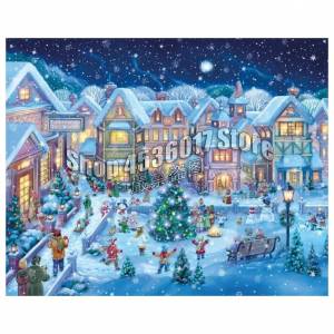Раскраска зимний город для детей #11 #316814