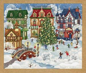 Раскраска зимний город для детей #19 #316822