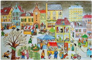 Раскраска зимний город для детей #28 #316831
