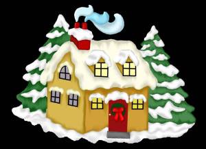 Раскраска зимний домик для детей #1 #316872