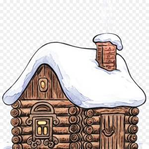 Раскраска зимний домик для детей #3 #316874