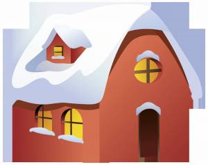 Раскраска зимний домик для детей #4 #316875