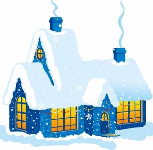 Раскраска зимний домик для детей #16 #316887