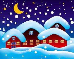 Раскраска зимний домик для детей #19 #316890