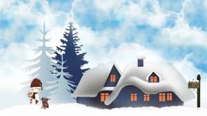 Раскраска зимний домик для детей #20 #316891