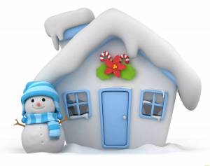 Раскраска зимний домик для детей #24 #316895
