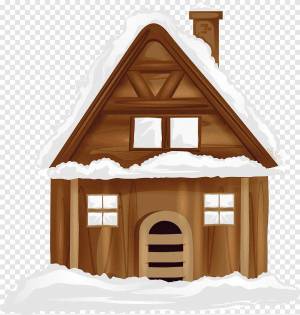 Раскраска зимний домик для детей #25 #316896