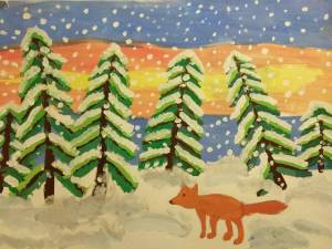 Раскраска зимний лес для детей 4 5 лет #1 #316898
