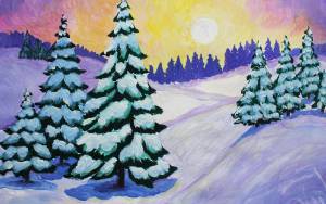 Раскраска зимний лес для детей 4 5 лет #5 #316902
