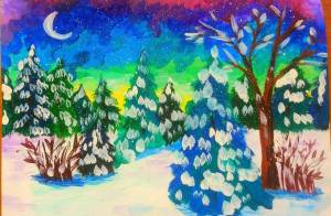 Раскраска зимний лес для детей 4 5 лет #7 #316904