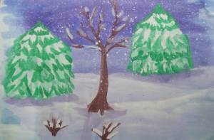 Раскраска зимний лес для детей 4 5 лет #18 #316915