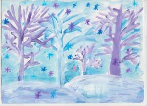 Раскраска зимний лес для детей 4 5 лет #20 #316917