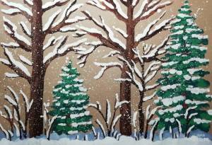 Раскраска зимний лес для детей 4 5 лет #27 #316924