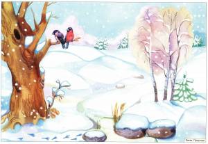 Раскраска зимний лес для детей 5 6 лет #35 #316971