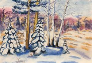 Раскраска зимний лес для детей 5 6 лет #36 #316972