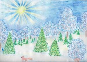 Раскраска зимний лес для детей 5 6 лет #37 #316973