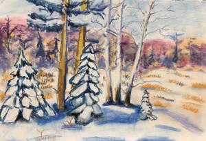 Раскраска зимний лес для детей 6 7 лет #5 #316979
