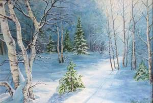 Раскраска зимний лес для детей 6 7 лет #16 #316990