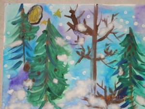 Раскраска зимний лес для детей 6 7 лет #24 #316998