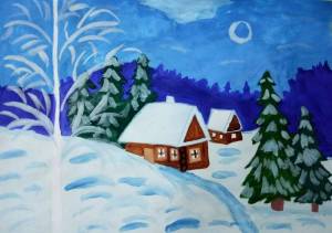 Раскраска зимний лес для детей 6 7 лет #31 #317005