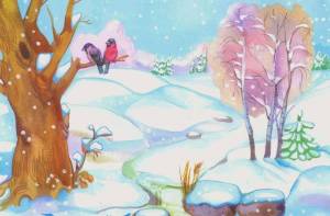 Раскраска зимний лес для детей 6 7 лет #34 #317008