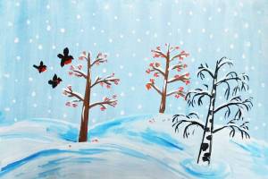 Раскраска зимний лес для детей 6 7 лет #36 #317010
