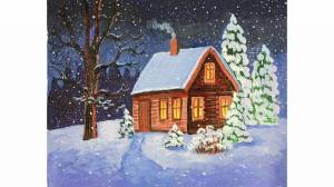 Раскраска зимний пейзаж для детей 10 лет #5 #317057
