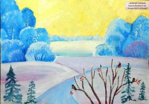 Раскраска зимний пейзаж для детей 10 лет #22 #317074