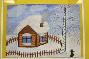 Раскраска зимний пейзаж для детей 3 4 лет #25 #317114