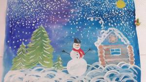 Раскраска зимний пейзаж для детей 3 4 лет #26 #317115