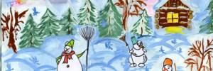 Раскраска зимний пейзаж для детей 3 4 лет #28 #317117